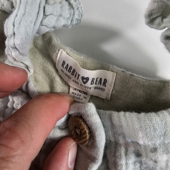 RABBIT BEAR “ORGANIC”- SET OF 5 2TOPS &  2 Bloomers  1 One Piece 0-6 Months #P - Picture 7 of 7